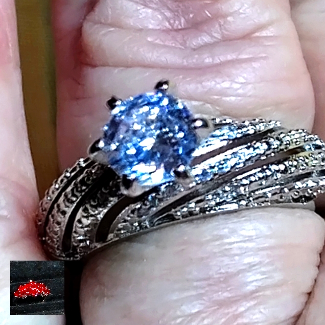 *Engagement/ Promise* A Rare Sterling, *Blue Zircon* Size 9. Meaning, Details